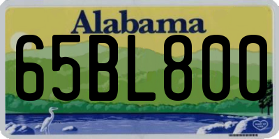 AL license plate 65BL800