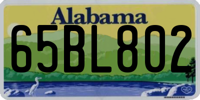 AL license plate 65BL802