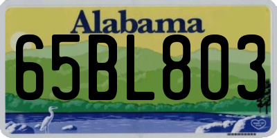 AL license plate 65BL803