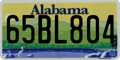 AL license plate 65BL804