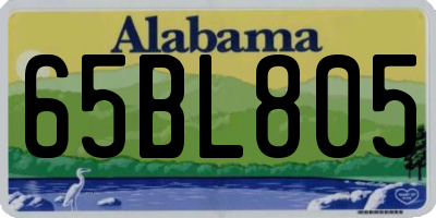 AL license plate 65BL805