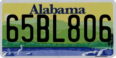 AL license plate 65BL806