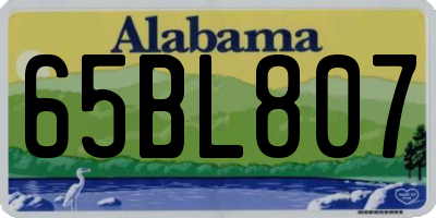 AL license plate 65BL807