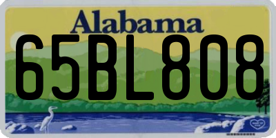AL license plate 65BL808