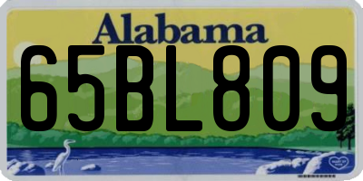 AL license plate 65BL809