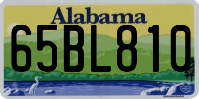 AL license plate 65BL810