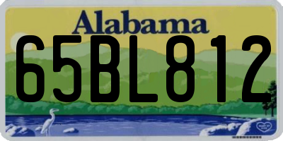 AL license plate 65BL812