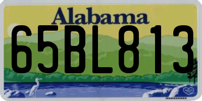 AL license plate 65BL813