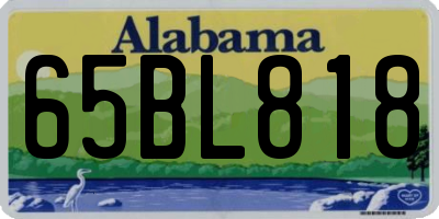 AL license plate 65BL818