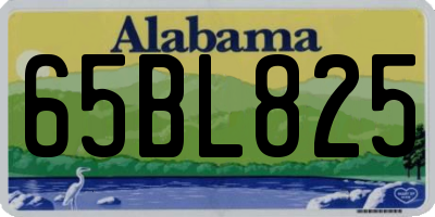 AL license plate 65BL825