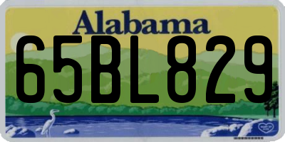 AL license plate 65BL829
