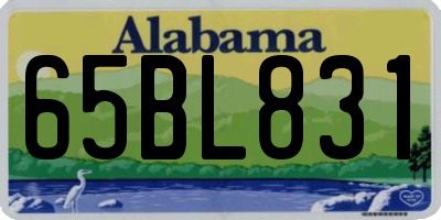 AL license plate 65BL831