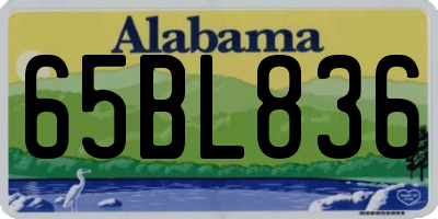 AL license plate 65BL836