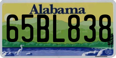 AL license plate 65BL838