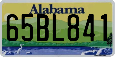 AL license plate 65BL841