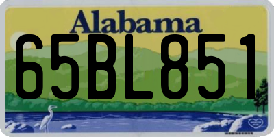 AL license plate 65BL851