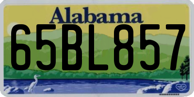 AL license plate 65BL857