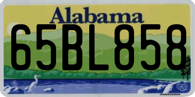 AL license plate 65BL858
