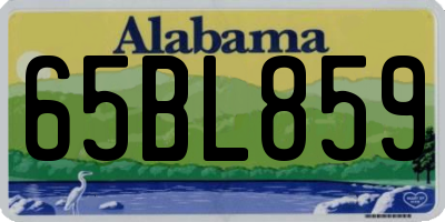 AL license plate 65BL859