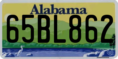AL license plate 65BL862