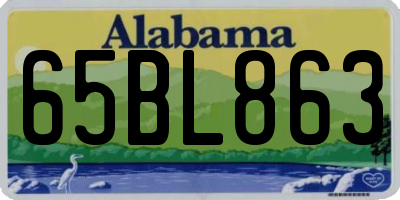 AL license plate 65BL863