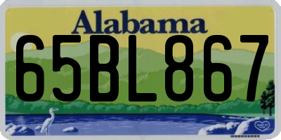 AL license plate 65BL867