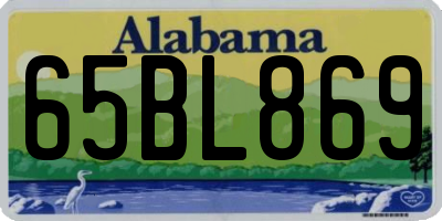 AL license plate 65BL869