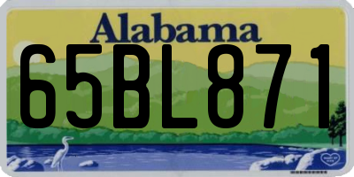 AL license plate 65BL871