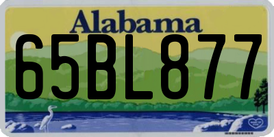 AL license plate 65BL877