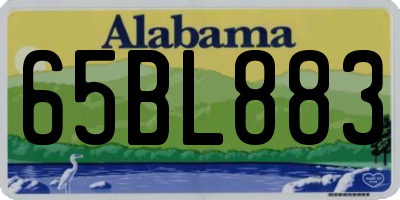 AL license plate 65BL883