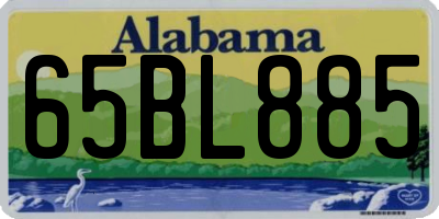 AL license plate 65BL885