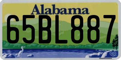 AL license plate 65BL887
