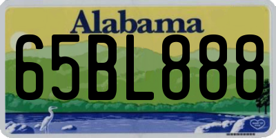 AL license plate 65BL888