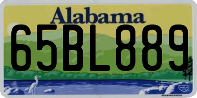 AL license plate 65BL889
