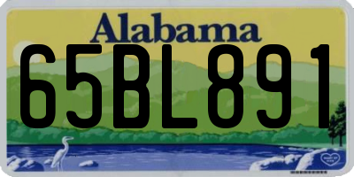 AL license plate 65BL891