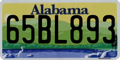 AL license plate 65BL893