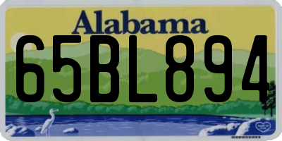 AL license plate 65BL894