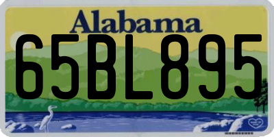 AL license plate 65BL895