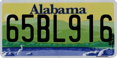 AL license plate 65BL916