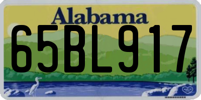 AL license plate 65BL917