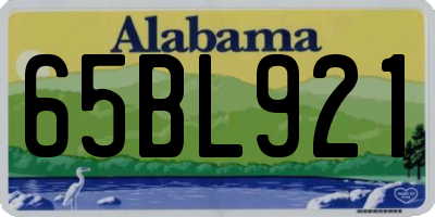 AL license plate 65BL921