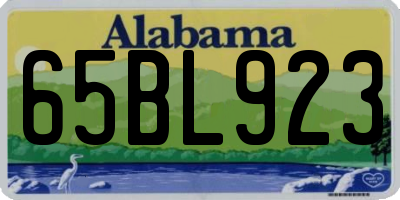 AL license plate 65BL923