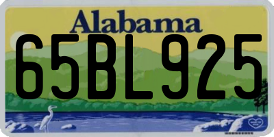 AL license plate 65BL925