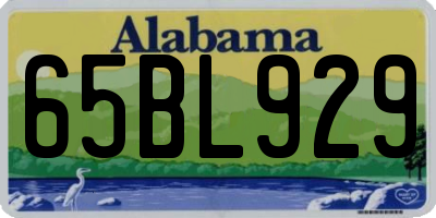AL license plate 65BL929