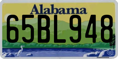 AL license plate 65BL948