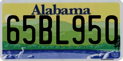 AL license plate 65BL950