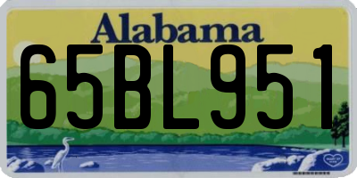 AL license plate 65BL951