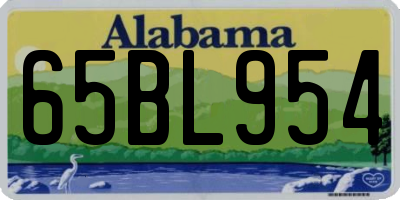 AL license plate 65BL954
