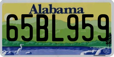 AL license plate 65BL959