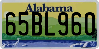 AL license plate 65BL960
